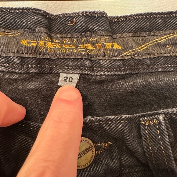 Vintage 90s Marithe Francois Girbaud Black Jeans Women’s Size 20-29x29 Tapered - Picture 3 of 10